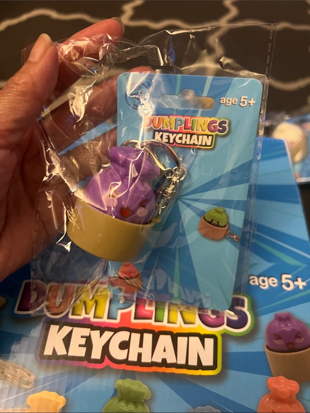 Dumpling keychain- Purple